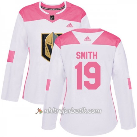 Dame Ishockey Vegas Golden Knights Tröja Reilly Smith 19 Adidas 2017-2018 Vit Rosa Fashion Authentic